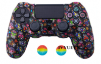 Чехол для геймпада силиконовый Dualshock 4 Красочный череп ( Colorful Skull B ) от магазина Kiberzona72